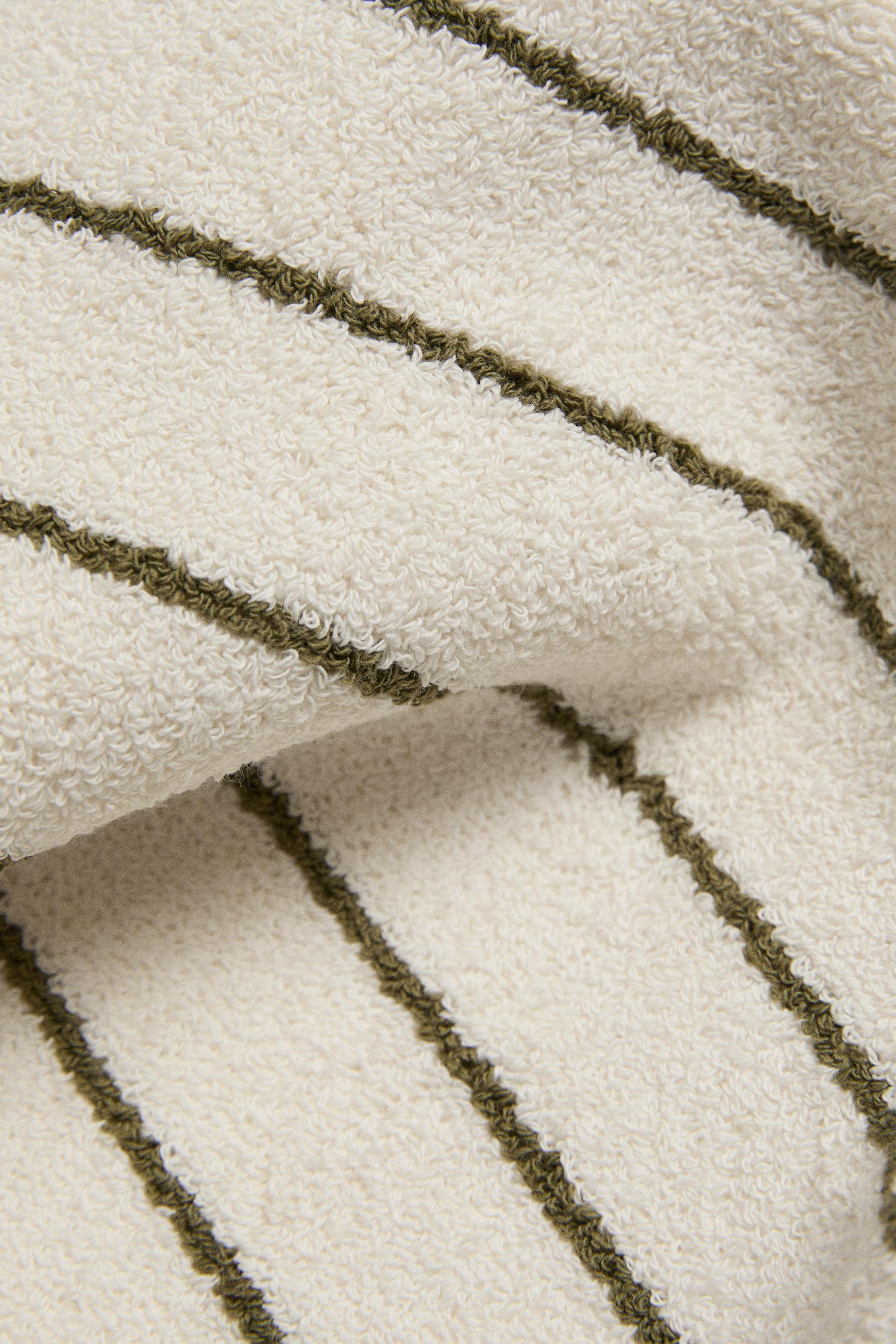CONTRAST STRIPED BATH MAT